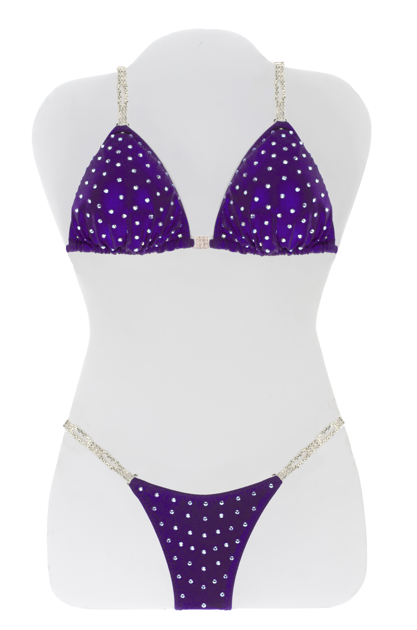$450 All Over Purple Mystique Bikini Suit