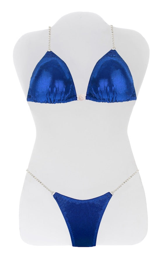 Plain Blue Mystique Bikini Suit