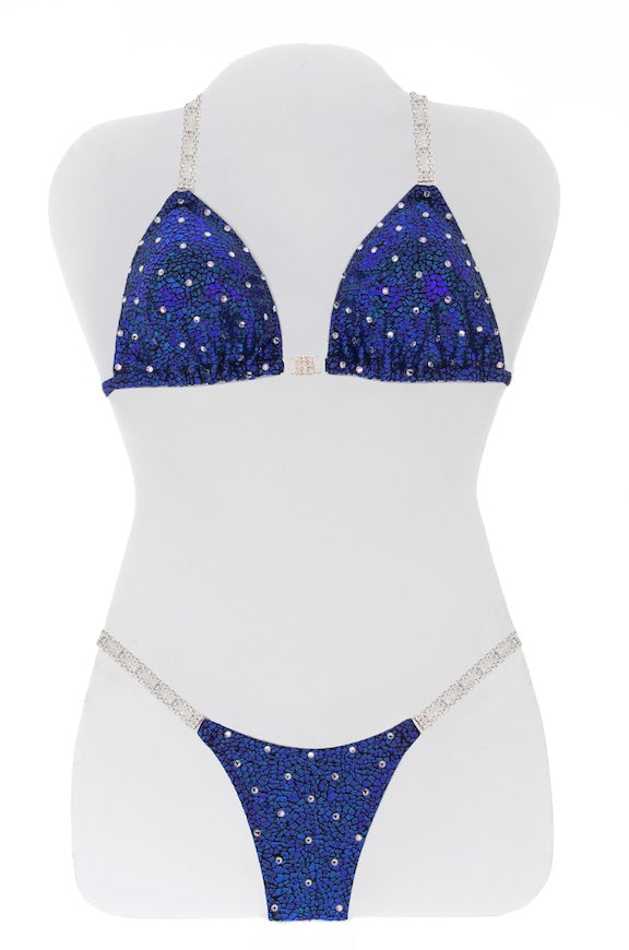 $350 All Over Blue Avatar Bikini Suit
