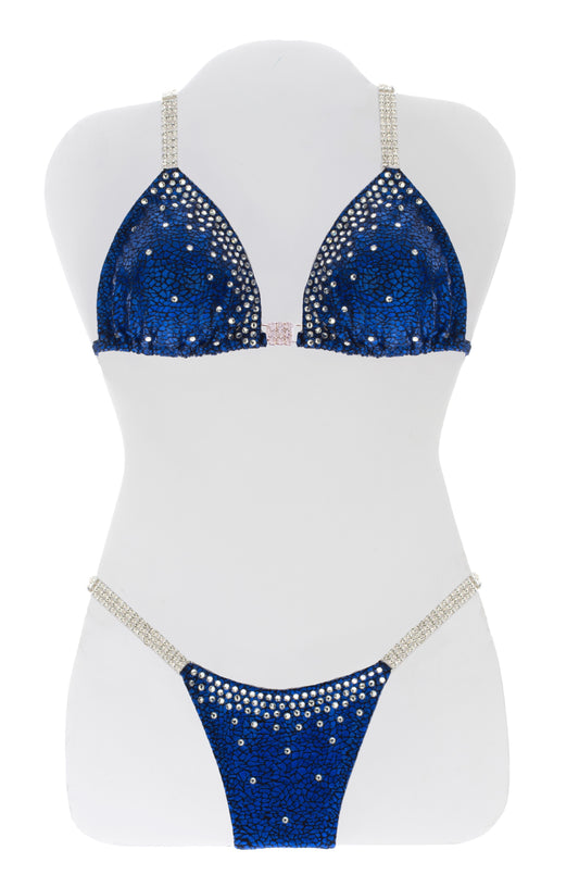 $450 Fade From Inside Blue Avatar Bikini Suit