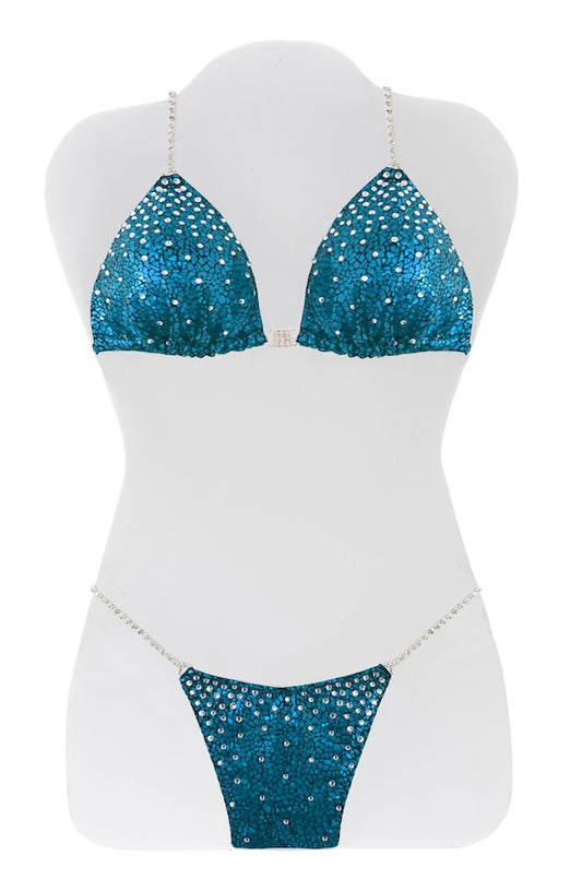 $500 Fade Down Turquoise Avatar Bikini Suit